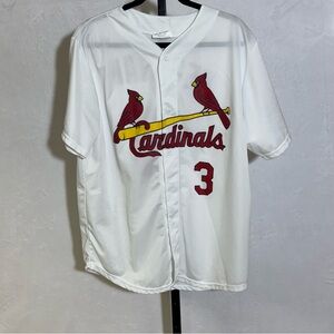 St. Louis Cardinals White Beltran Baseball Jersey with Cardinal Logo #3